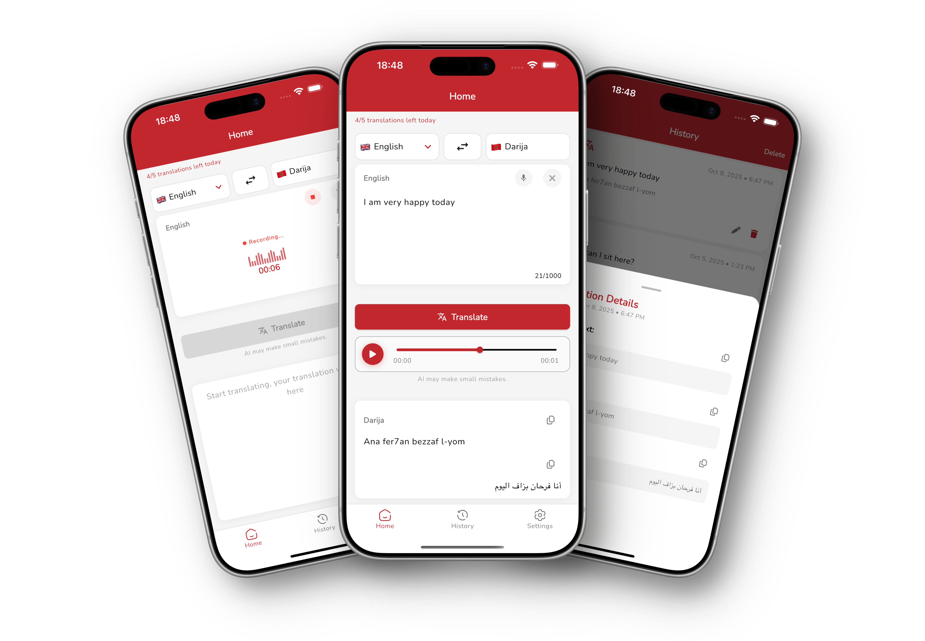 GoDarija Translator App Preview